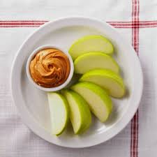 Apple sliced peanut butter